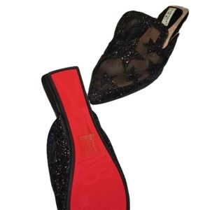 Luxury Stars Mules - Non-Slip Breathable Mesh, Pointed Toe, Sequins, NEW